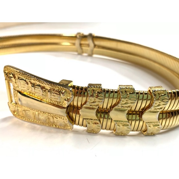 Beautiful Vintage Judith Leiber Gold Tone LION STRETCH BELT - Picture 3 of 7